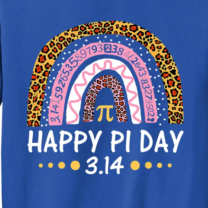 Happy Pi Day Leopard Rainbow Math Teacher Funny Gift Sweatshirt