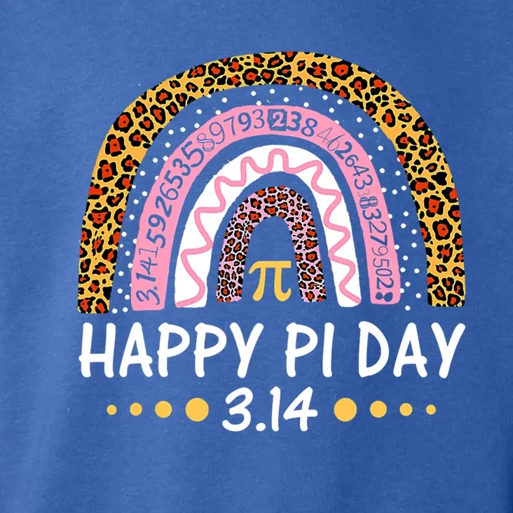 Happy Pi Day Leopard Rainbow Math Teacher Funny Gift Toddler Hoodie