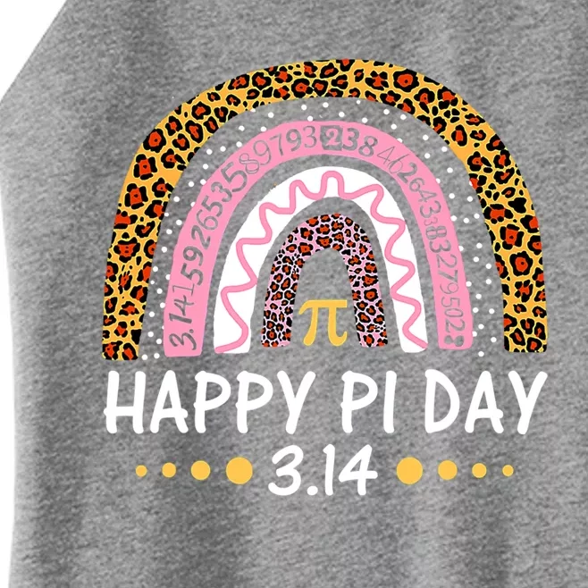 Happy Pi Day Leopard Rainbow Math Teacher Funny Gift Women’s Perfect Tri Rocker Tank