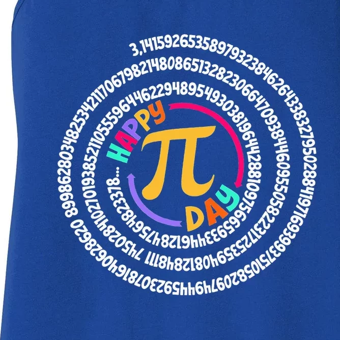 Happy Pi Day 3.14 Mathematic Math Teacher Women's Racerback Tank