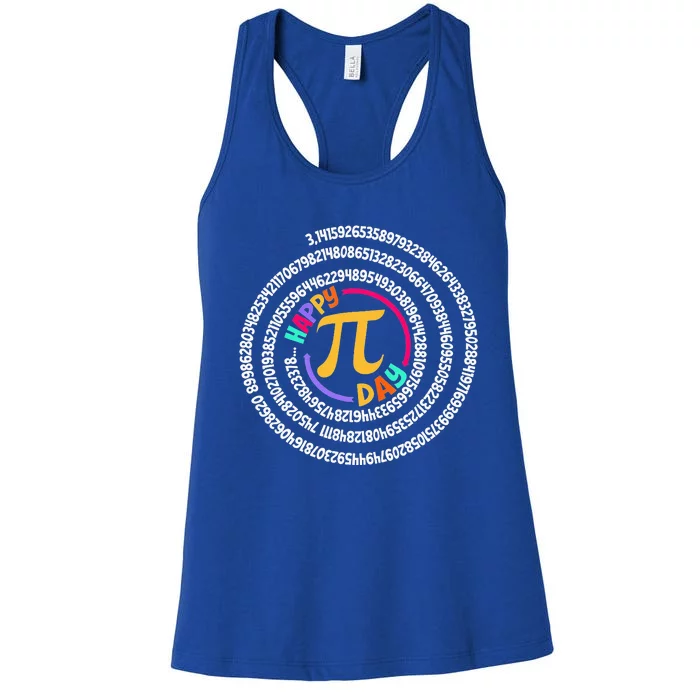 Happy Pi Day 3.14 Mathematic Math Teacher Women's Racerback Tank