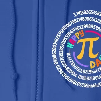 Happy Pi Day 3.14 Mathematic Math Teacher Full Zip Hoodie