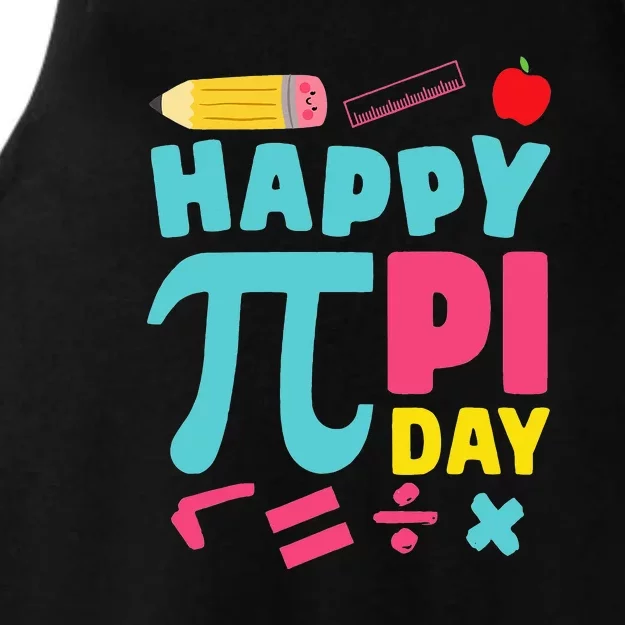 Happy Pi Day Mathematic Math Teacher Ladies Tri-Blend Wicking Tank