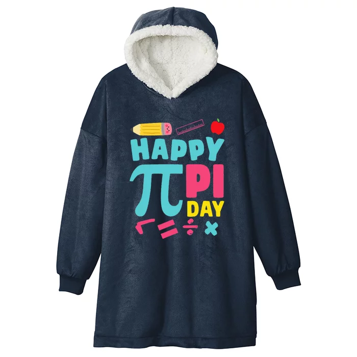 Happy Pi Day Mathematic Math Teacher Hooded Wearable Blanket