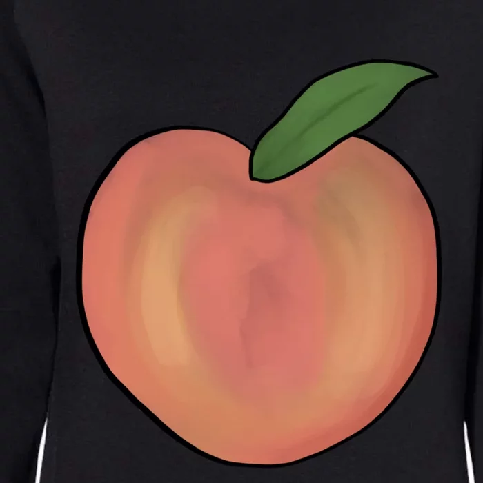 Handdrawn Peachy Delight Present Fruit Lovers Gift Womens California Wash Sweatshirt