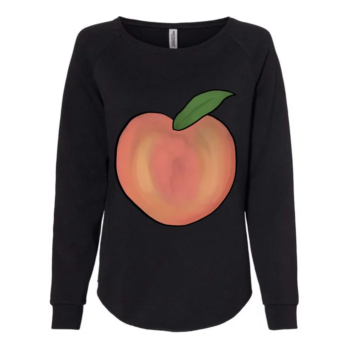 Handdrawn Peachy Delight Present Fruit Lovers Gift Womens California Wash Sweatshirt