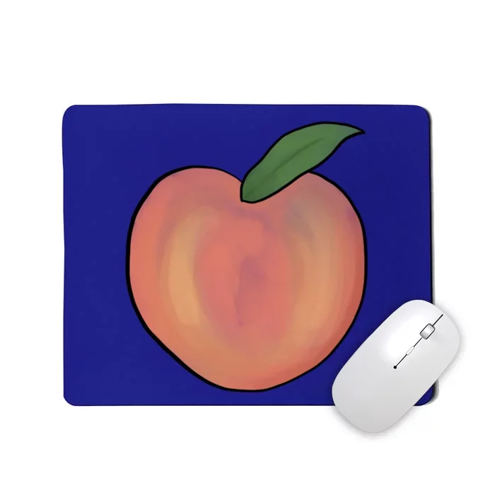 Handdrawn Peachy Delight Present Fruit Lovers Gift Mousepad