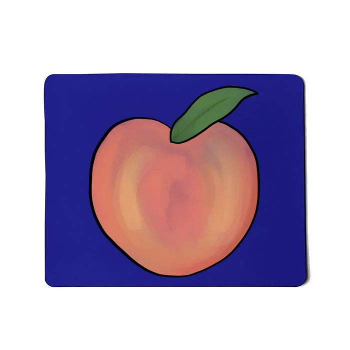 Handdrawn Peachy Delight Present Fruit Lovers Gift Mousepad