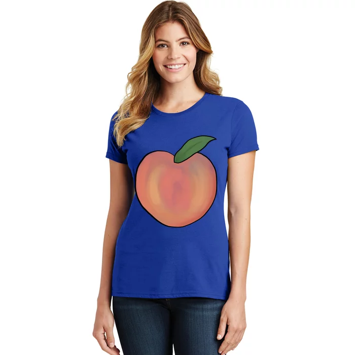 Handdrawn Peachy Delight Present Fruit Lovers Gift Women's T-Shirt