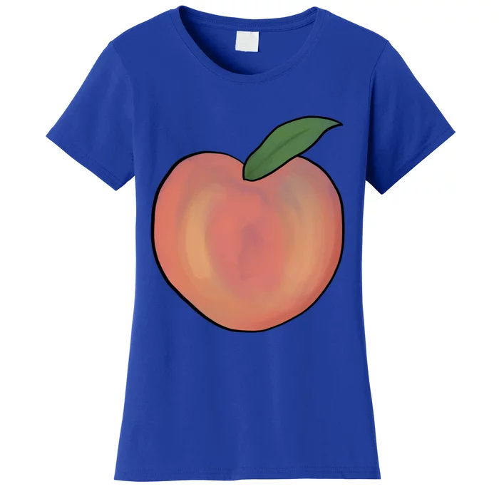 Handdrawn Peachy Delight Present Fruit Lovers Gift Women's T-Shirt