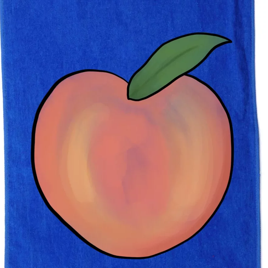 Handdrawn Peachy Delight Present Fruit Lovers Gift Platinum Collection Golf Towel