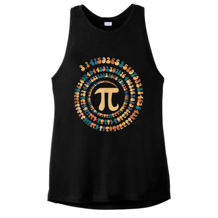 Happy Pi Day Mathematic Math Teacher Gift Spiral Pi 3.14 Ladies Tri-Blend Wicking Tank