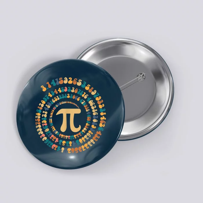 Happy Pi Day Mathematic Math Teacher Gift Spiral Pi 3.14 Button