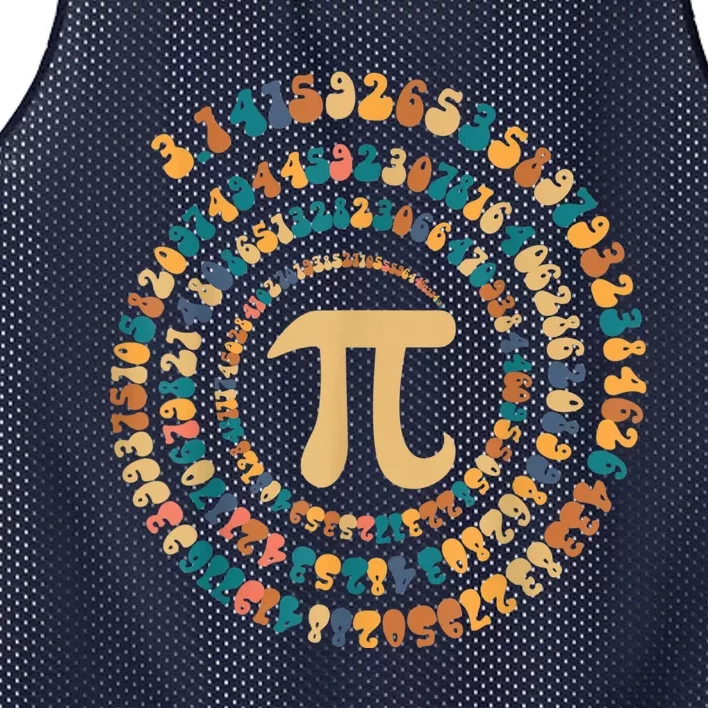 Happy Pi Day Mathematic Math Teacher Gift Spiral Pi 3.14 Mesh Reversible Basketball Jersey Tank