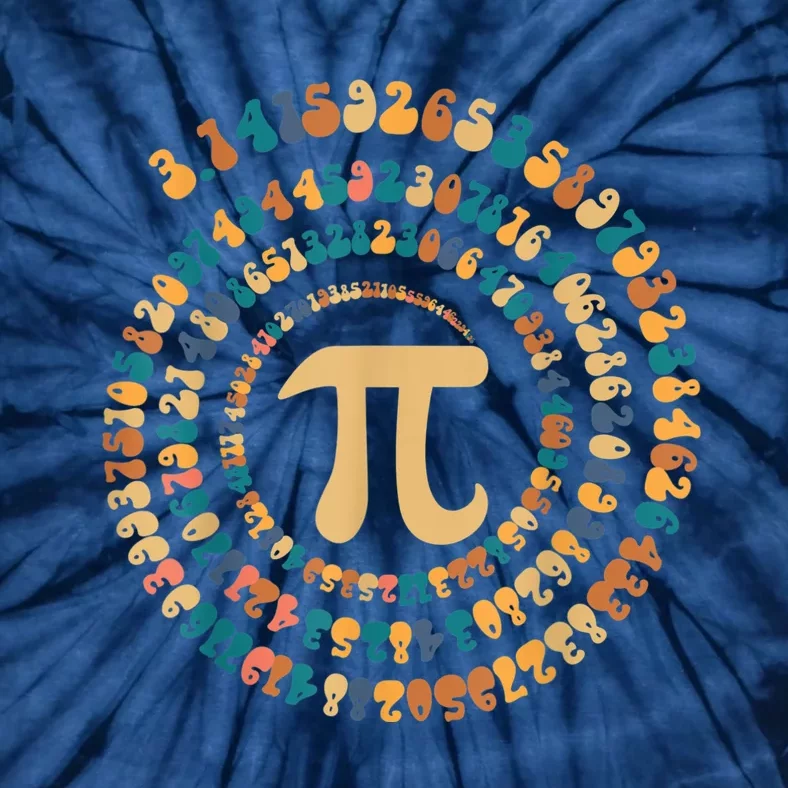 Happy Pi Day Mathematic Math Teacher Gift Spiral Pi 3.14 Tie-Dye T-Shirt