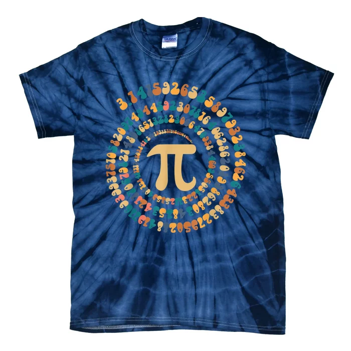 Happy Pi Day Mathematic Math Teacher Gift Spiral Pi 3.14 Tie-Dye T-Shirt