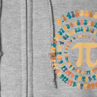 Happy Pi Day Mathematic Math Teacher Gift Spiral Pi 3.14 Full Zip Hoodie