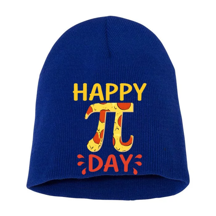 Happy Pi Day Lover Pizza Cute Gift Short Acrylic Beanie