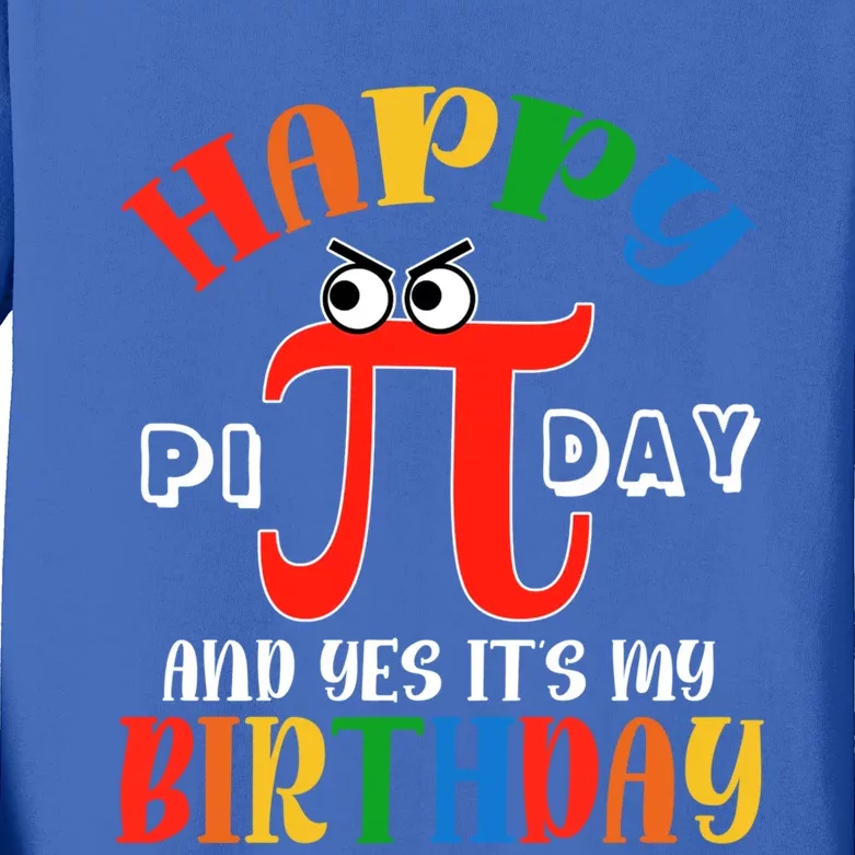 Happy Pi Day March 14th Birthday Funny Great Gift Kids Long Sleeve Shirt