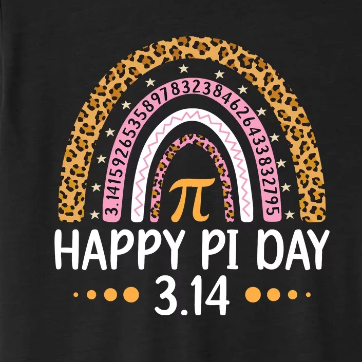 Happy Pi Day Mathematic Math Teacher Gift Leopard Rainbow ChromaSoft Performance T-Shirt