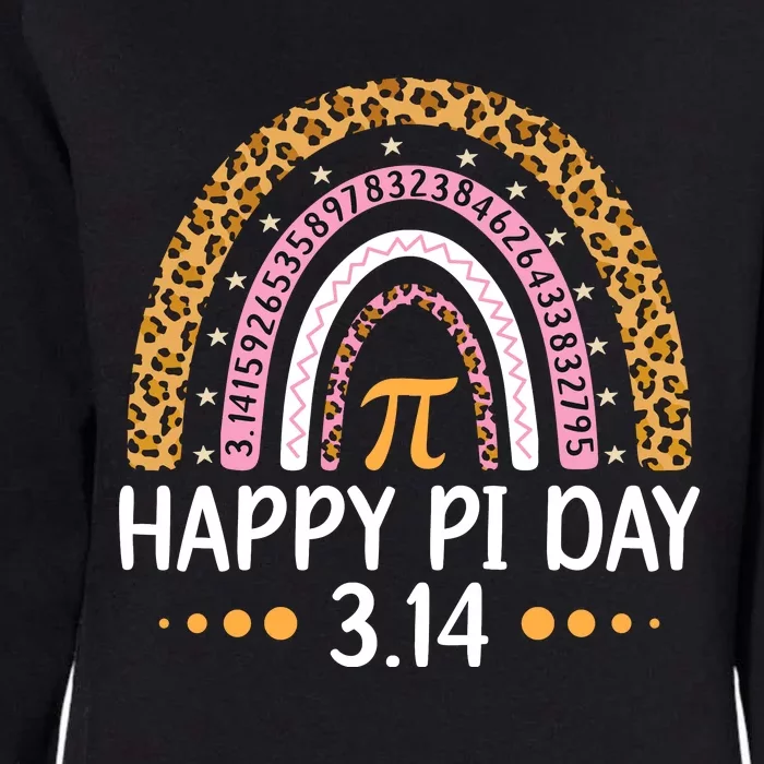 Happy Pi Day Mathematic Math Teacher Gift Leopard Rainbow Womens California Wash Sweatshirt