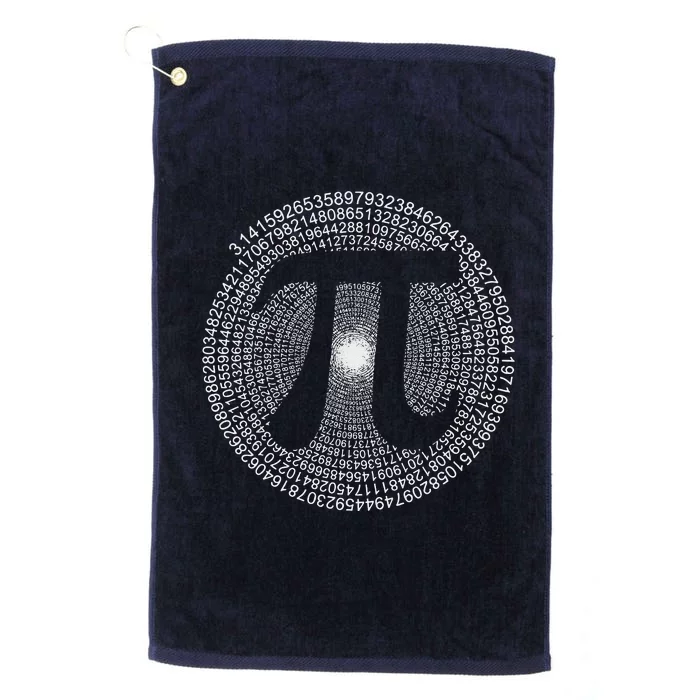 Happy Pi Day 3.14 Mathematic Math Teacher Gift Spiral Pi Day Platinum Collection Golf Towel