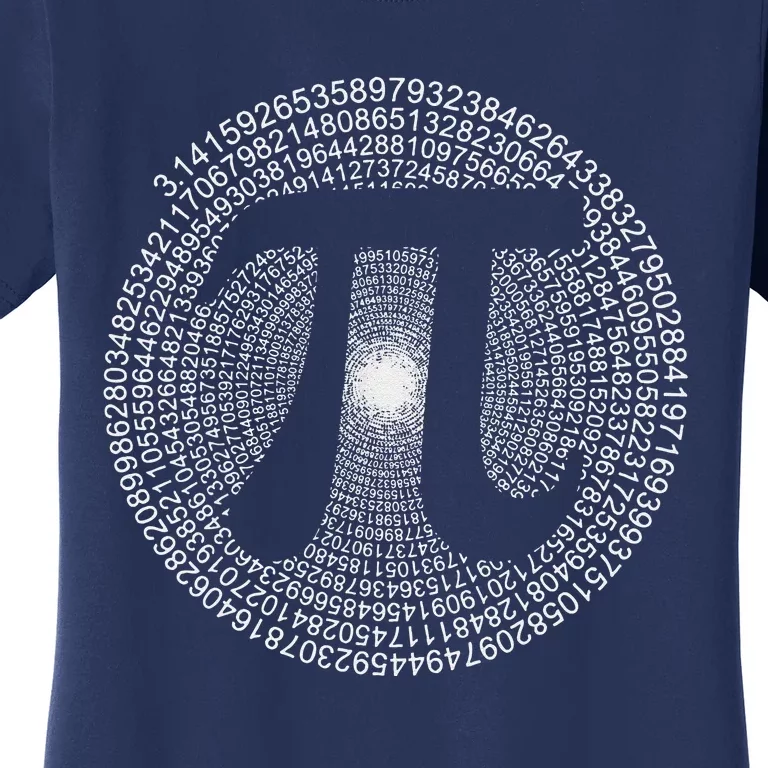 Happy Pi Day 3.14 Mathematic Math Teacher Gift Spiral Pi Day Women's T-Shirt