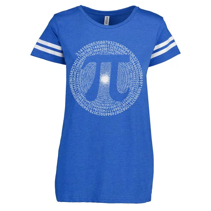 Happy Pi Day 3.14 Mathematic Math Teacher Gift Spiral Pi Day Enza Ladies Jersey Football T-Shirt