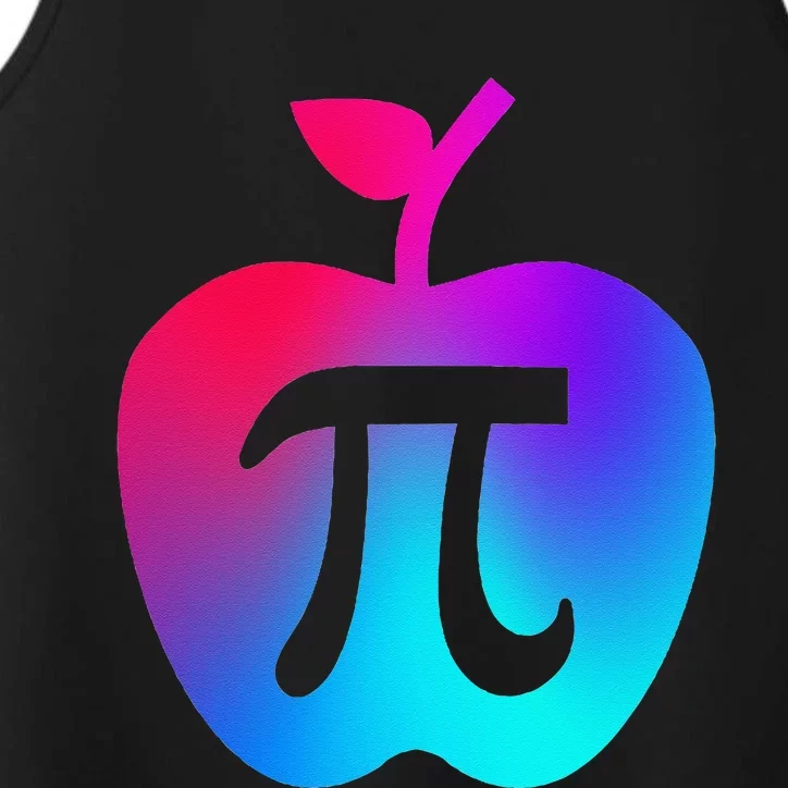 Happy Pi Day Cute Apple Pie 3.14 Funny Science Math Teacher Performance Tank