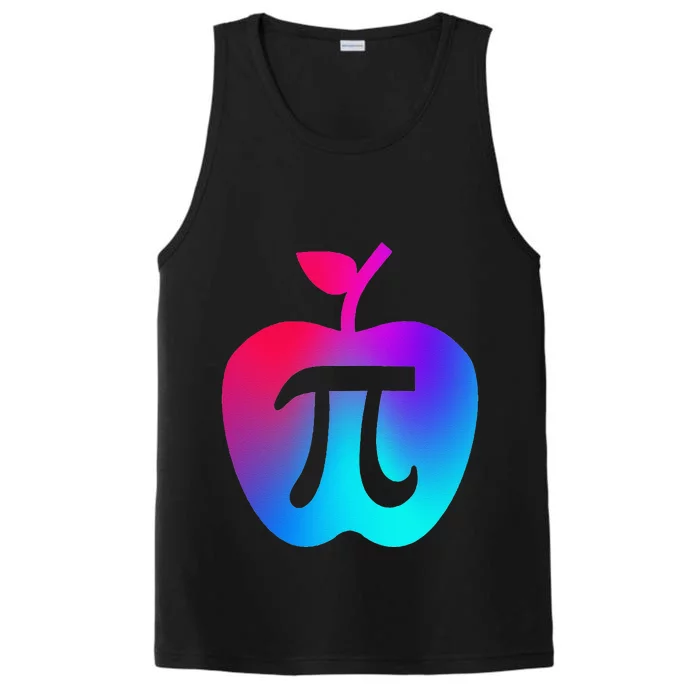 Happy Pi Day Cute Apple Pie 3.14 Funny Science Math Teacher Performance Tank