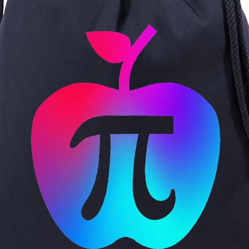 Happy Pi Day Cute Apple Pie 3.14 Funny Science Math Teacher Drawstring Bag