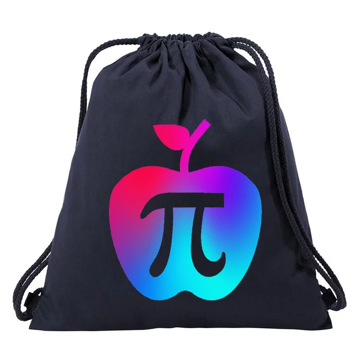 Happy Pi Day Cute Apple Pie 3.14 Funny Science Math Teacher Drawstring Bag