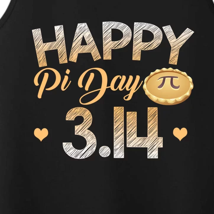 Happy Pi Day Math Lover Teacher Student 3 14 Apple Pie Pun Great Gift Performance Tank