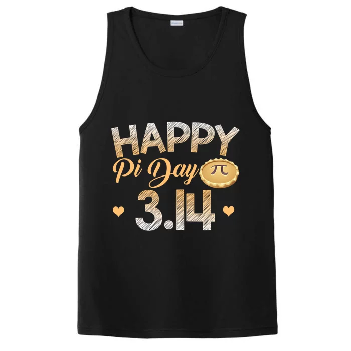 Happy Pi Day Math Lover Teacher Student 3 14 Apple Pie Pun Great Gift Performance Tank