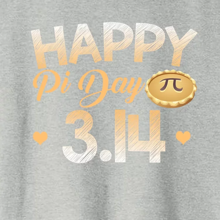 Happy Pi Day Math Lover Teacher Student 3 14 Apple Pie Pun Great Gift Women's Crop Top Tee