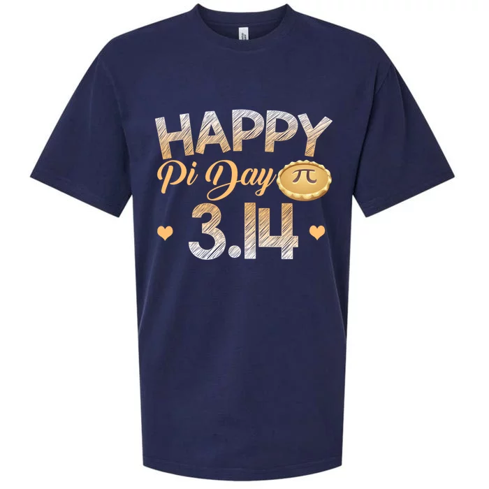 Happy Pi Day Math Lover Teacher Student 3 14 Apple Pie Pun Great Gift Sueded Cloud Jersey T-Shirt