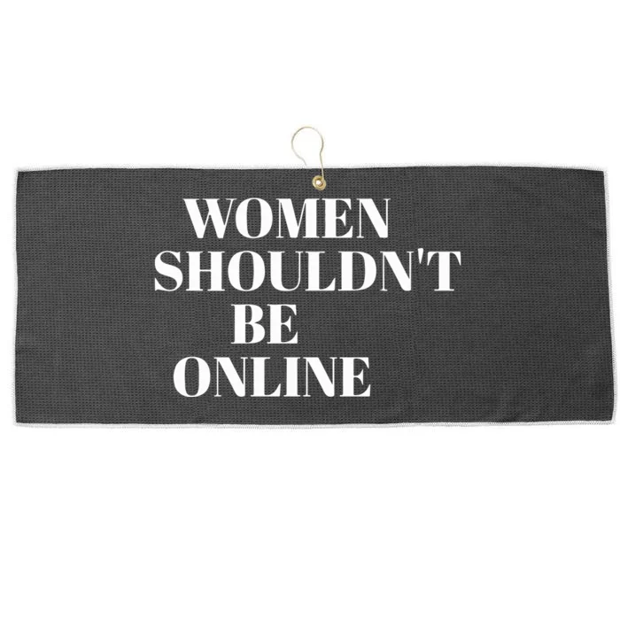 H Pearl Davis Women Shouldn’T Be Online Large Microfiber Waffle Golf Towel