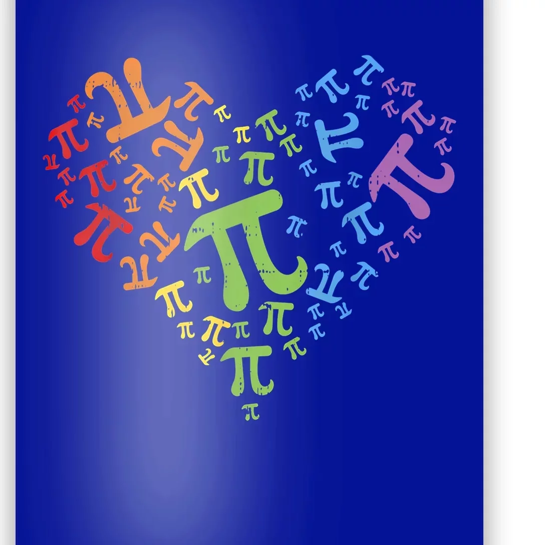 Heart Pi Day Funny Graphic Math Teacher Meaningful Gift Poster