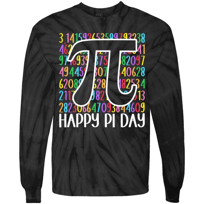 Happy Pi Day Math Teachers Student Professor Pi Day Tie-Dye Long Sleeve Shirt