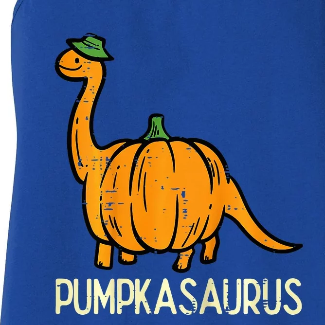 Halloween Pumpkin Dino Pumpasaurus Costume Women's Racerback Tank