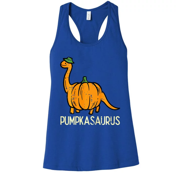 Halloween Pumpkin Dino Pumpasaurus Costume Women's Racerback Tank