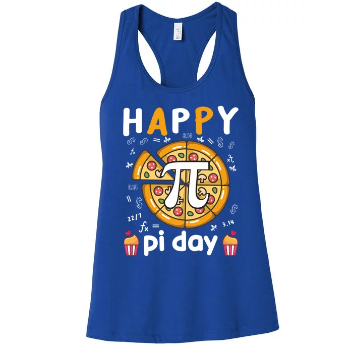 Happy Pi Day Math Teacher Pi Day Gift Great Gift Women's Racerback Tank