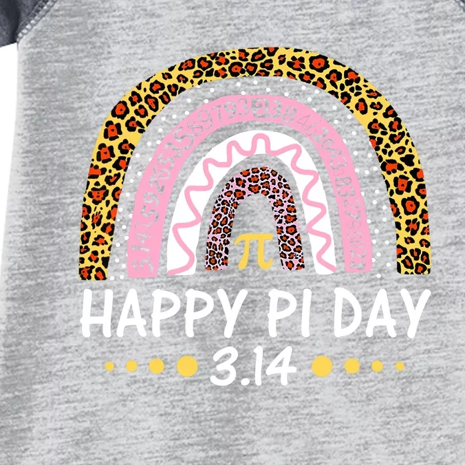 Happy Pi Day Mathematic Math Teacher Gifts Leopard Rainbow Infant Baby Jersey Bodysuit