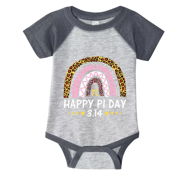 Happy Pi Day Mathematic Math Teacher Gifts Leopard Rainbow Infant Baby Jersey Bodysuit