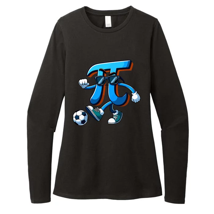 Happy Pi Day Soccer Lovers Pi Symbol Math Teachers Womens CVC Long Sleeve Shirt