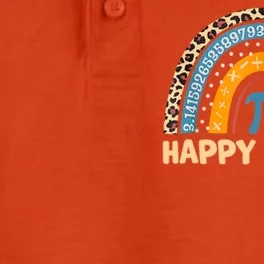 Happy Pi Day Leopard Rainbow Dry Zone Grid Performance Polo