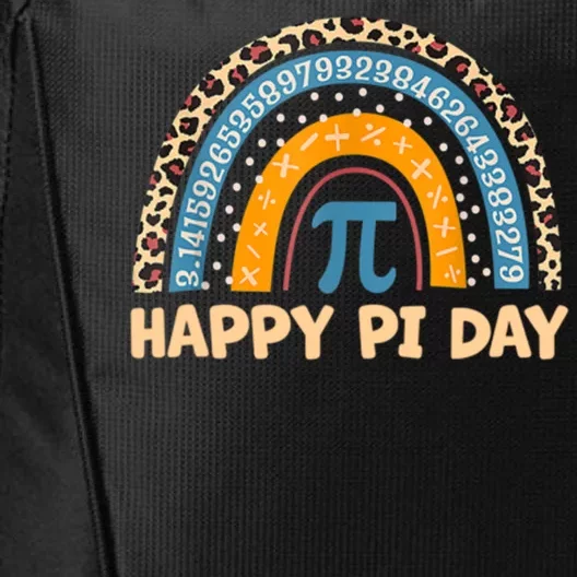 Happy Pi Day Leopard Rainbow City Backpack