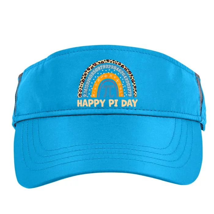 Happy Pi Day Leopard Rainbow Adult Drive Performance Visor