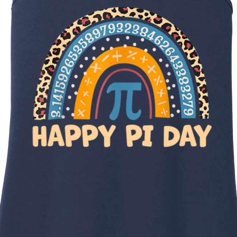 Happy Pi Day Leopard Rainbow Ladies Essential Tank