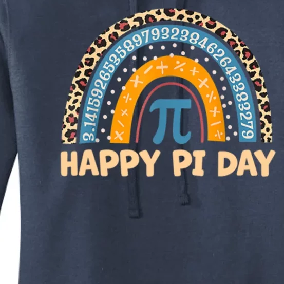 Happy Pi Day Leopard Rainbow Women's Pullover Hoodie